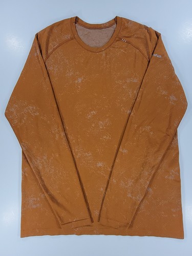 Lululemon Metal Vent Tech Long Sleeve Shirt Men XL Burnt Sienna Toyota SmartPath