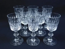 8 HAWKES Mallory Cut Crystal Liquor Cocktail Glasses Goblets 5.25" Tall