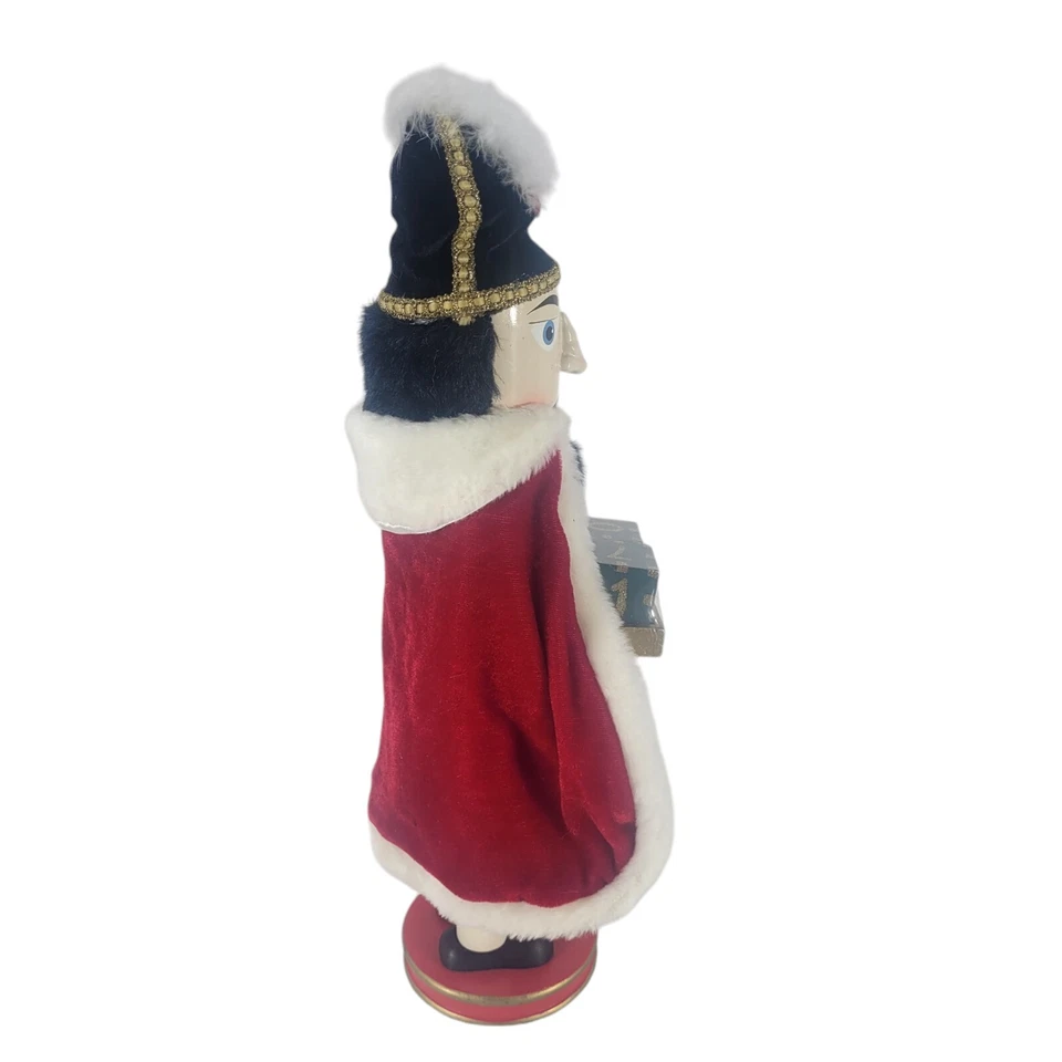 Figura Navidad Cascanueces Rey Príncipe Adviento Madera 15" Foto 4 de 4