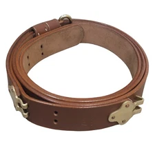 (PACK OF 2 ) WWII US M1 GARAND RIFLE M1907 LEATHER CARRY SLING(COPPER)