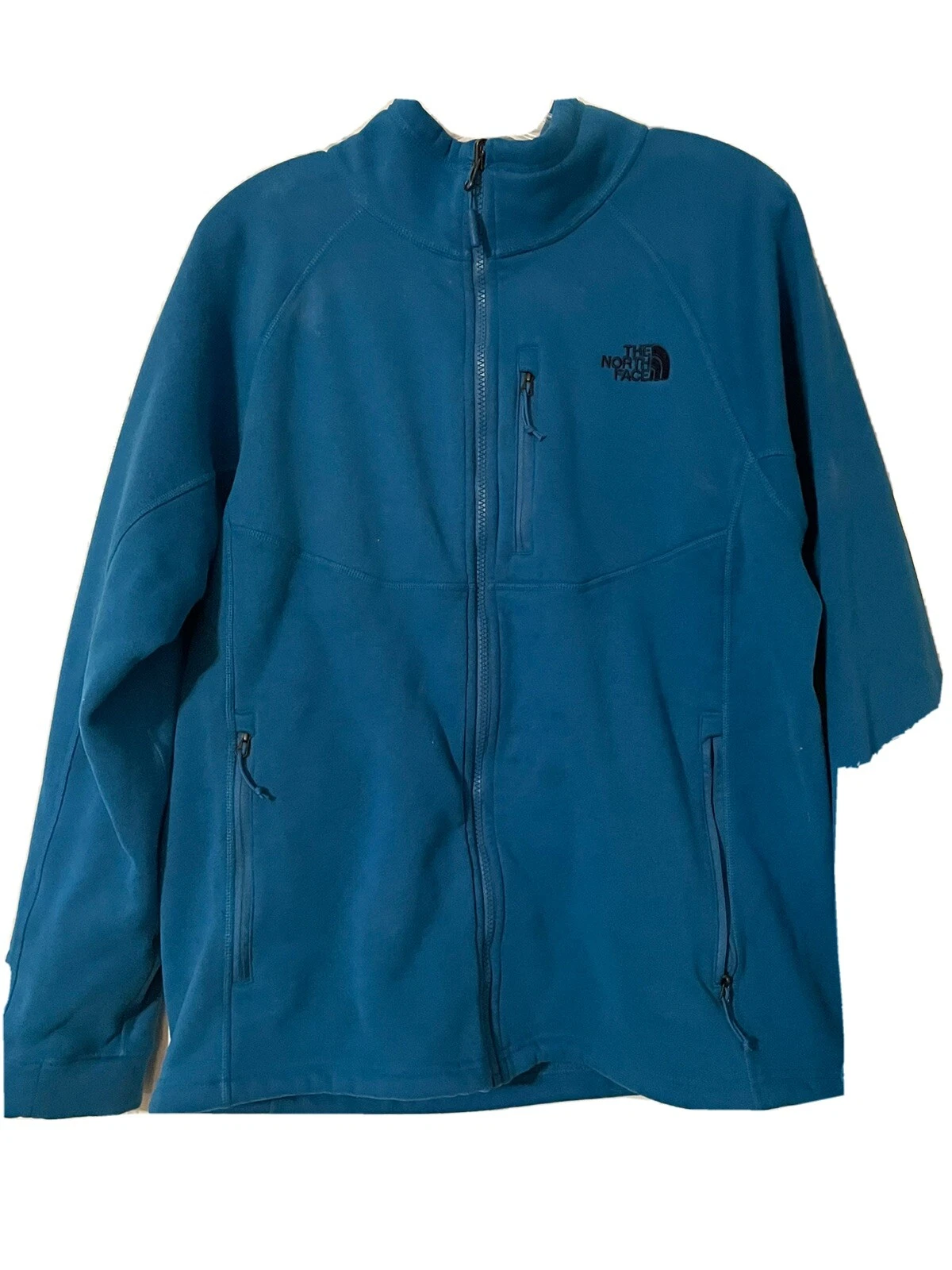 The North Face Jacket Mens Long Sleeve Outdoor Full Zip Pockets Large Fleece