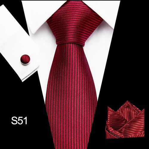 Krawatte + Einstecktuch + Stulpen SET Hochzeit Busniess Herren Binder Schlips - Bild 26 von 79