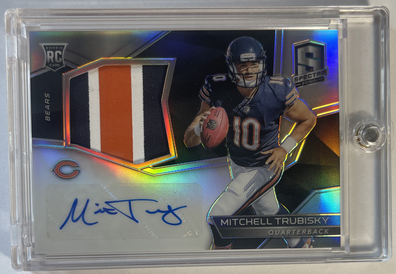 MINT 2017 Spectra Mitchell Trubisky Prizm Rookie Patch Auto RC #202 RPA 66/99