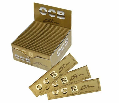 OCB GOLD Slim Premium One King Size Rolling Smoking Papers Skins Rizla Genuine