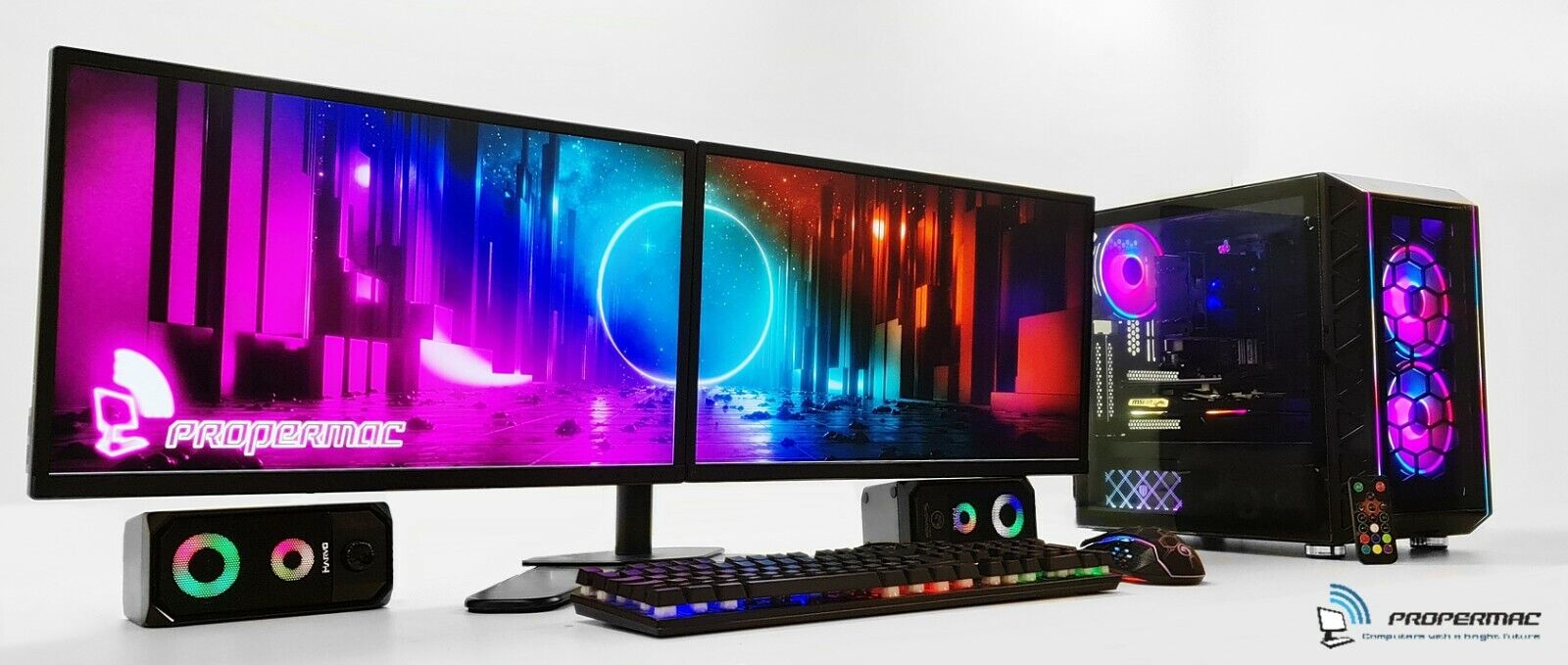 Triple Monitor Screen Gaming PC Bundle i7 16 GB Ram 480/960 GB SSD GTX 1650  GDDR