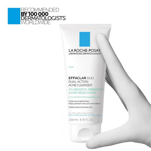 La Roche-Posay Effaclar Dual Acne Face Wash 4% BPO & LHA, 6.76oz - Picture 9 of 10