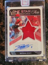 2022 Panini Three and Two Lone Star majestic Patch Auto BRYSON STOTT 29 of 49 🔥