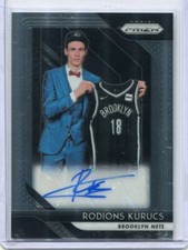 2018-19 Prizm Rodions Kurucs RC Rookie Signatures Auto Autograph SP Nets Rare