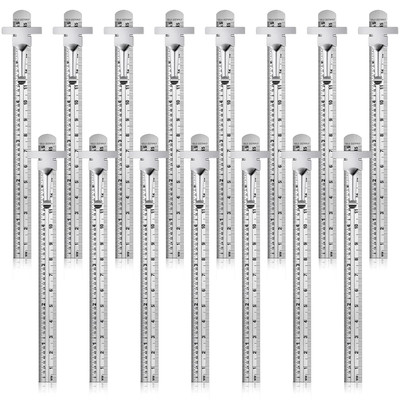 6 Inch 15 Cm Pocket Ruler Flexible Precision Stainless Steel Ruler with Detachab