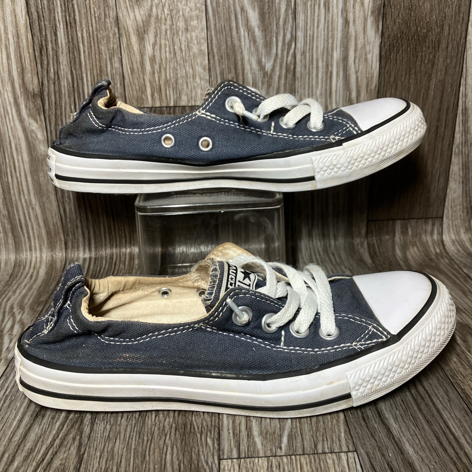 Converse Shoreline Shoes Womens 7 Blue Sneaker Chuck Taylor All Star Cinch Low