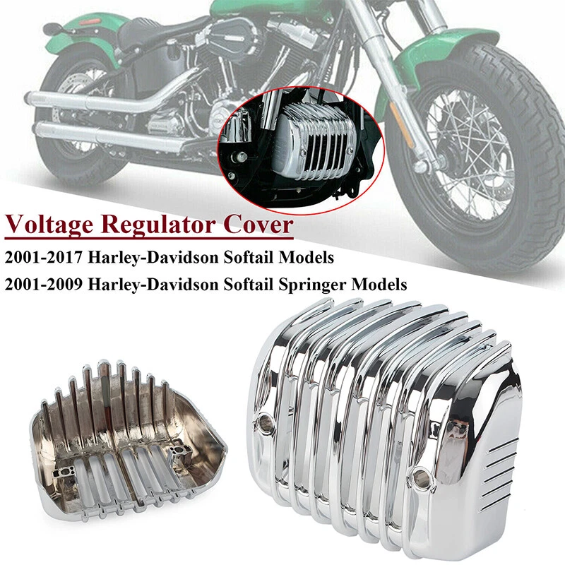 Kit de carenado de cubierta de regulador de voltaje cromado apto para Harley Heritage Softail FLSTC Foto 2 de 4