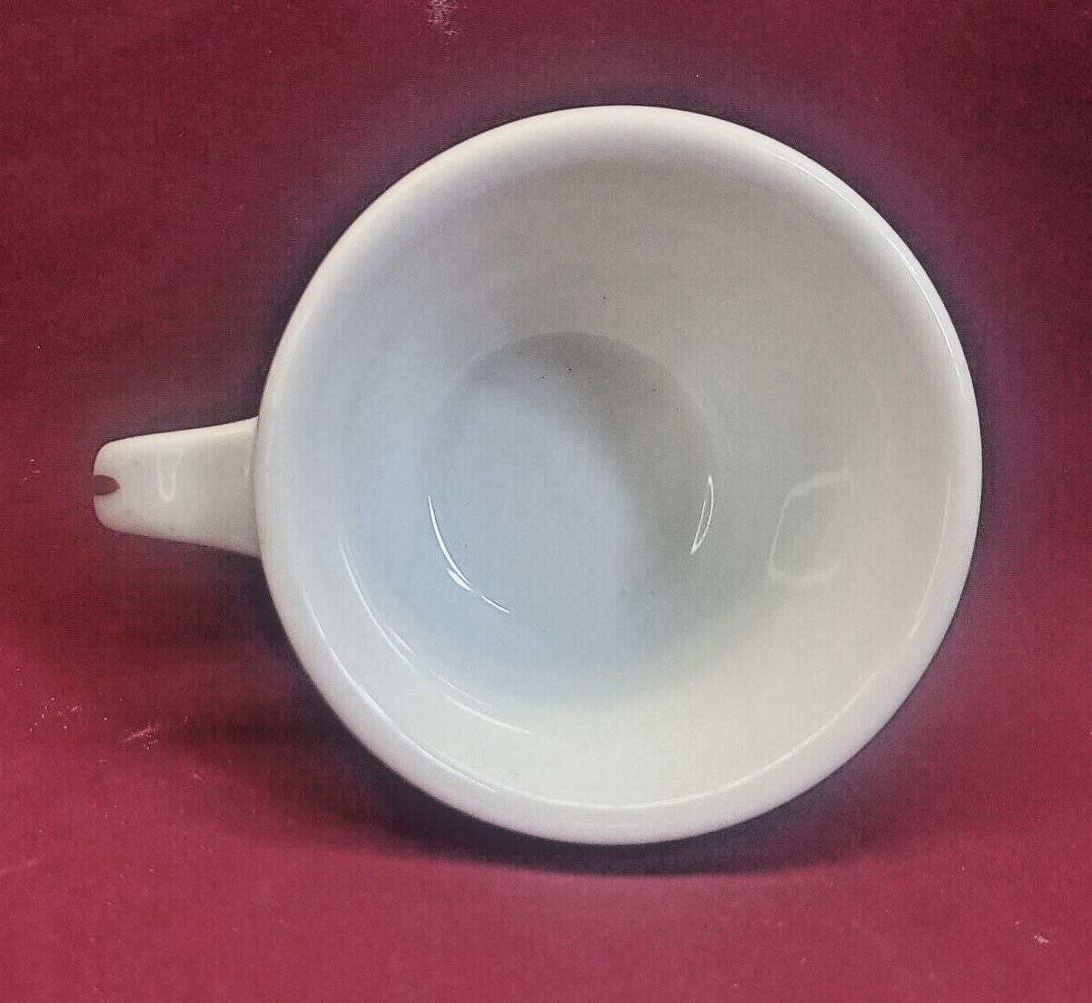 Fraunfelter China Coffee Cup White Made in Zanesville Ohio USA Heavy eBay
