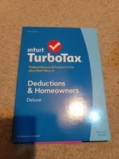 2014 Turbotax Deductions & Homeowners Deluxe Federal & State Intuit new READ