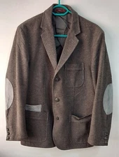 MCS Marlboro Classics Brown Cotton Blazer Coat Size 50 EU Jacket Coat 
