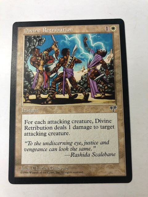 1x Divine Retribution 1996 Mirage Magic Cards, COMBINED SHIPPING