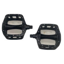 Wellgo B-81 Pedals MTB BMX black 9/16th” Pair Flat Bike Bicycle Large Platform