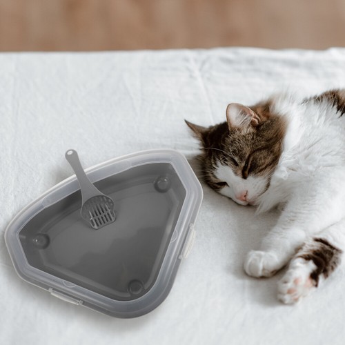 Anti-Splash Cats Wurf Box Katze Tablett Home Tragbare Katze Toilette Katze Pee - Bild 6 von 12