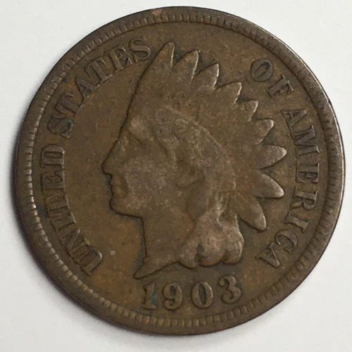 1903 United States Indian Head Cent Penny - Good (G) KM#90a - IH03G