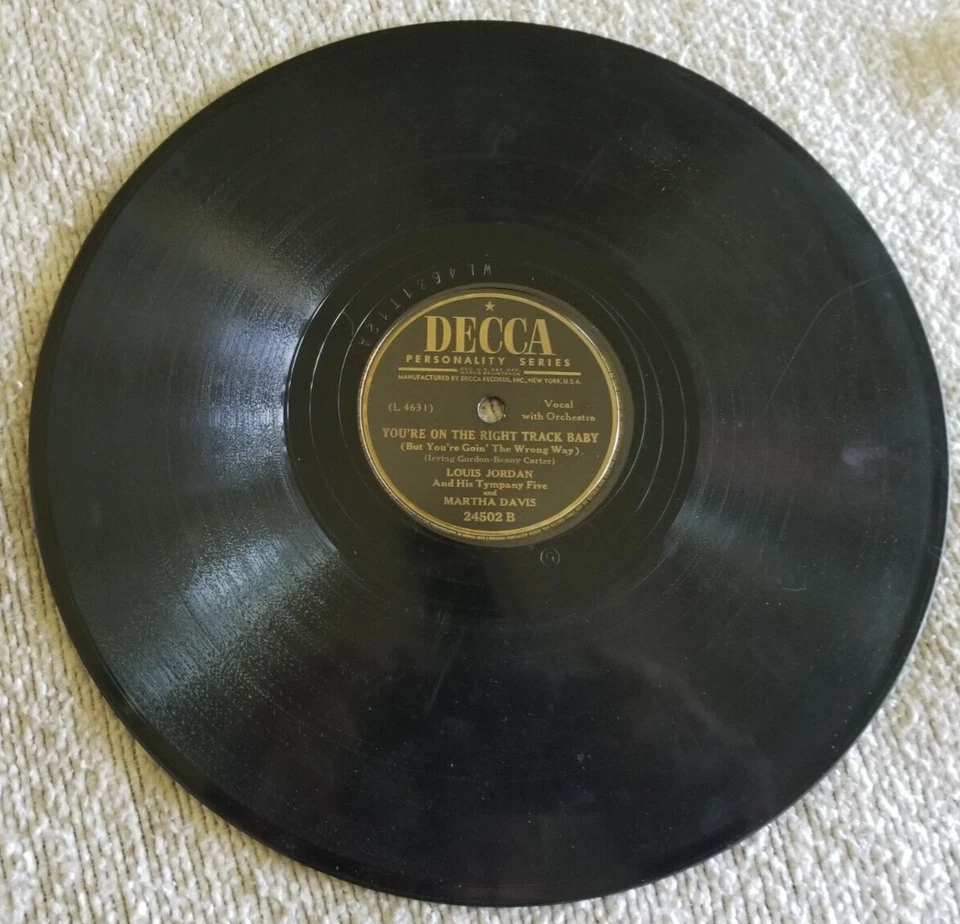 Louis JordanAnd His Tympany 5-Daddy-O / Decca ‎– 24502 Shellac, 10", 78 US 1948 - Image 3 of 4