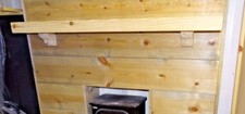 REAL PINE MANTLE SHELF FIREPLACE 3 inch (70mm) thick WITH CORBELS. .free postage