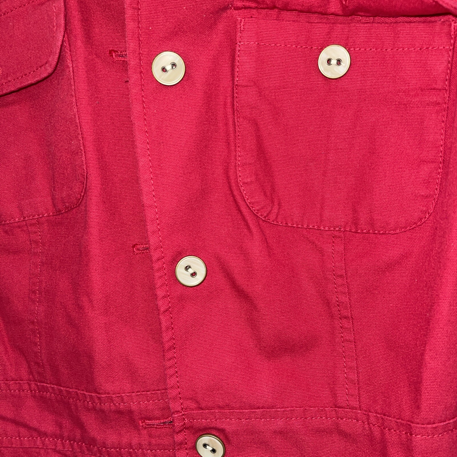 Pendleton Red Lightweight Button Cotton Cargo Poc… - image 4