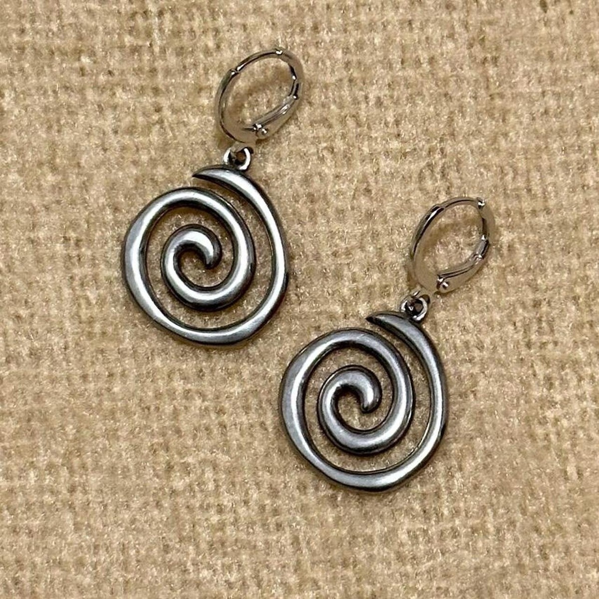 Spiral Vortex Swirl Pendant Earrings Women Men Y2K Grunge