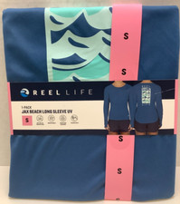 Reel Life Women's Long Sleeve Jax Beach UV Protective Shirt, Dark Blue, Small
