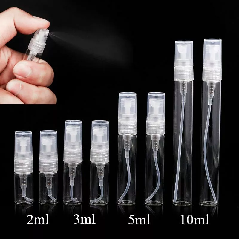 5pcs 2ml 3ml 5ml 10ml Mini Parfüm Glas Spray Enthalten Flasche DIY Zubehör