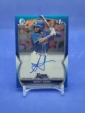  2023 Bowman Chrome Ronny Simon 1st Auto True Blue Refractor /150  