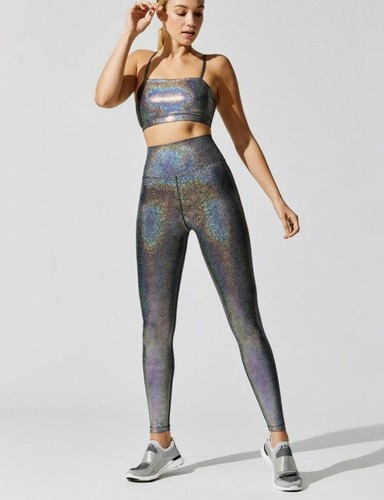 Beach riot high waisted black hologram 