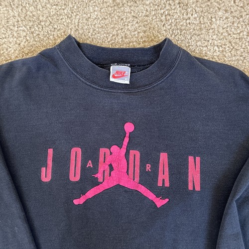VTG 90s Nike Air Jordan Sweatshirt Boys XL Gray Tag Made In USA OG 80s Kids - Picture 5 of 15