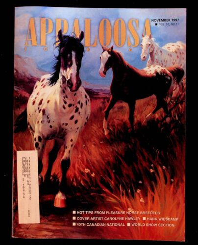 VINTAGE Appaloosa Journal Magazine November 1997 Horse Carolyne Hawley Cover Art - Afbeelding 1 van 3