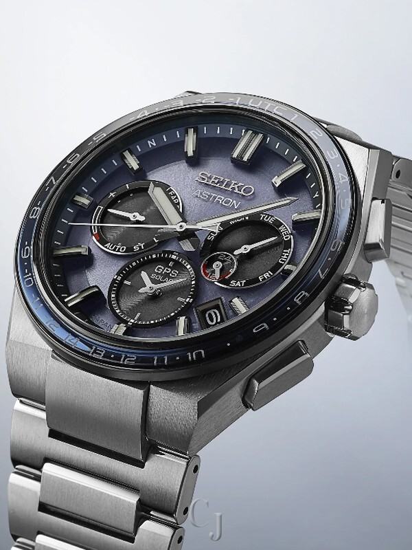 Seiko Astron GPS Solar Titanium Blue Dial Men's Watch SSH109 | eBay