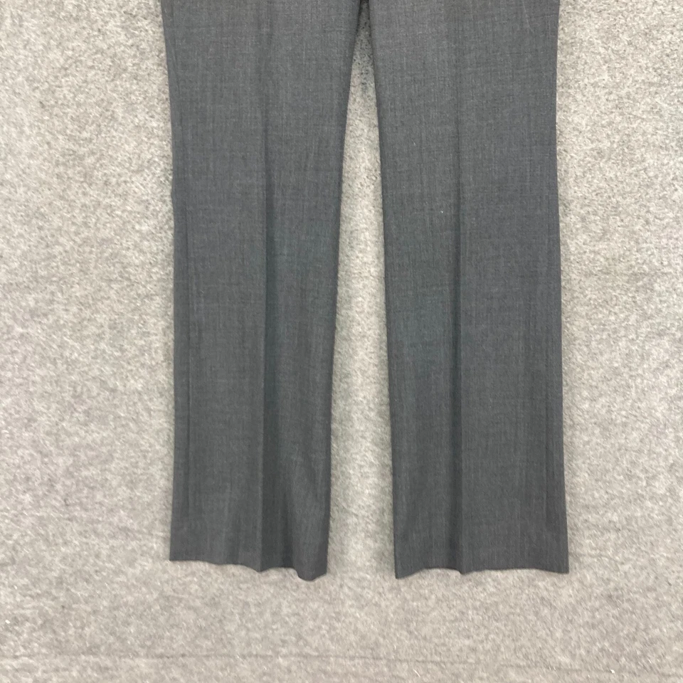 Pantalones para mujer Anne Klein talla 4 grises piernas rectas bolsillos plisados negocios 9216 Foto 3 de 4