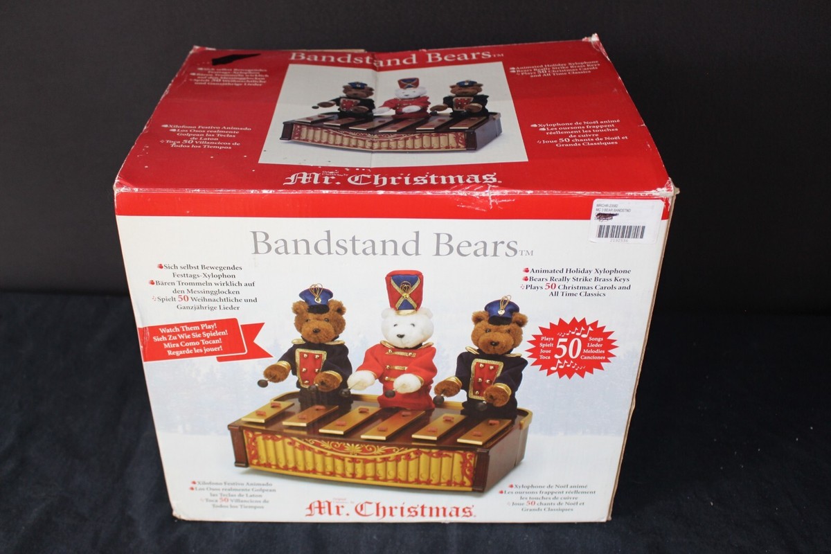MR. CHRISTMAS BANDSTAND BEARS MUSICAL ANIMATED TEDDY BEARS