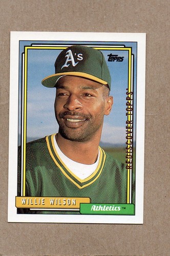 2017 topps rediscover buyback card 1992 536 willie wilson athletics bronze