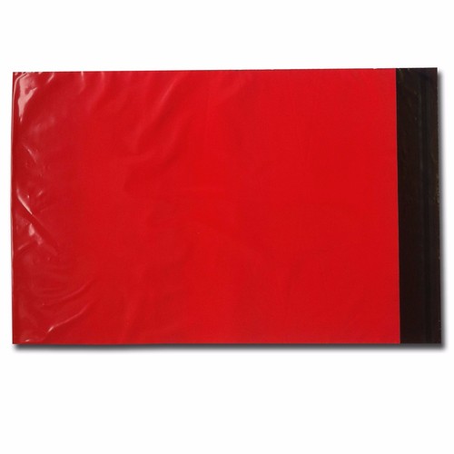 100 Mailing Bags Red Premium Plastic 10 x 14 Inch Mail Self Seal Postal 250x350 - Picture 2 of 2