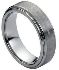 7mm Tungsten Carbide High Polished Black IP Plated Classic Wedding Band Ring