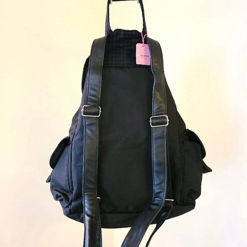 Mezzo Piano schwarz Rucksack mit Etikett Schultasche Herzen Polka Dots Kawaii Japan - Bild 4 von 12
