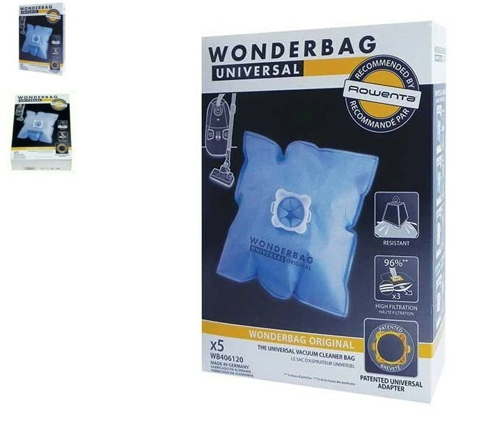 WONDERBAG SAC POUSSI RE x5 MICRO FIBRE POUR ASPIRATEUR ROWENTA