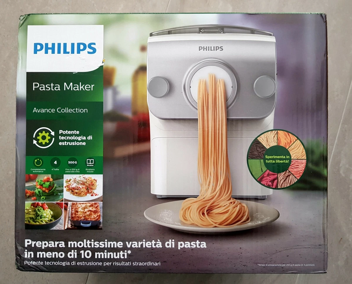 Philips Pasta Maker HR2375/05 Automatic Electric Noodle Ramen Udon, White  Silver