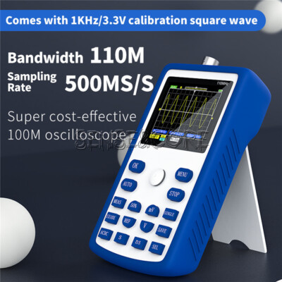 2.4'' FNIRSI-1C15 Handheld Digital Storage Oscilloscope 110MHz Bandwidth 500MS/s-