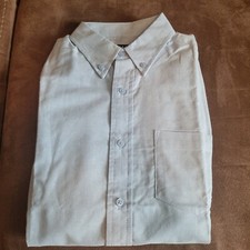 School Uniform George Boys Oxford Shirt Size XL 14-16 Light Blue Button Down