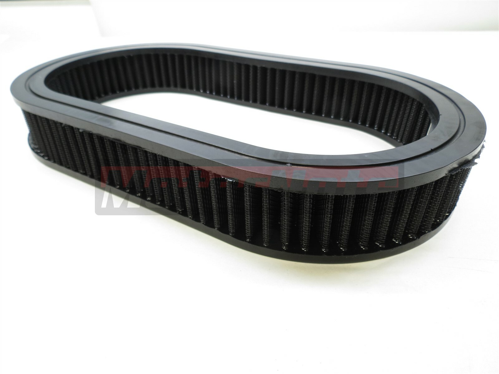 RPC Oval Super Flow Air Cleaner Assembly 12 In. X 2 In. [Chrome Trim With Black Filter] R2216