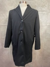 Jason Kole Women's One Breasted Black Trench Coat Size Xl