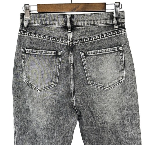 Jeans PacSun donna 25 vita alta gamba dritta grigio stone wash bottoni mosca 27 x 27 - Foto 6 di 10