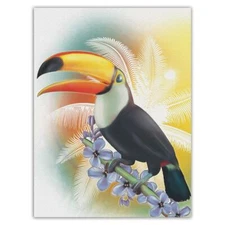 Gift Sticker : Toucan Flowers Bird Tropical Paint Aquarelle Water Color Animal