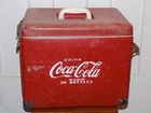 Vintage 1950's Plastic & Vinyl Coca Cola Soda Cooler
