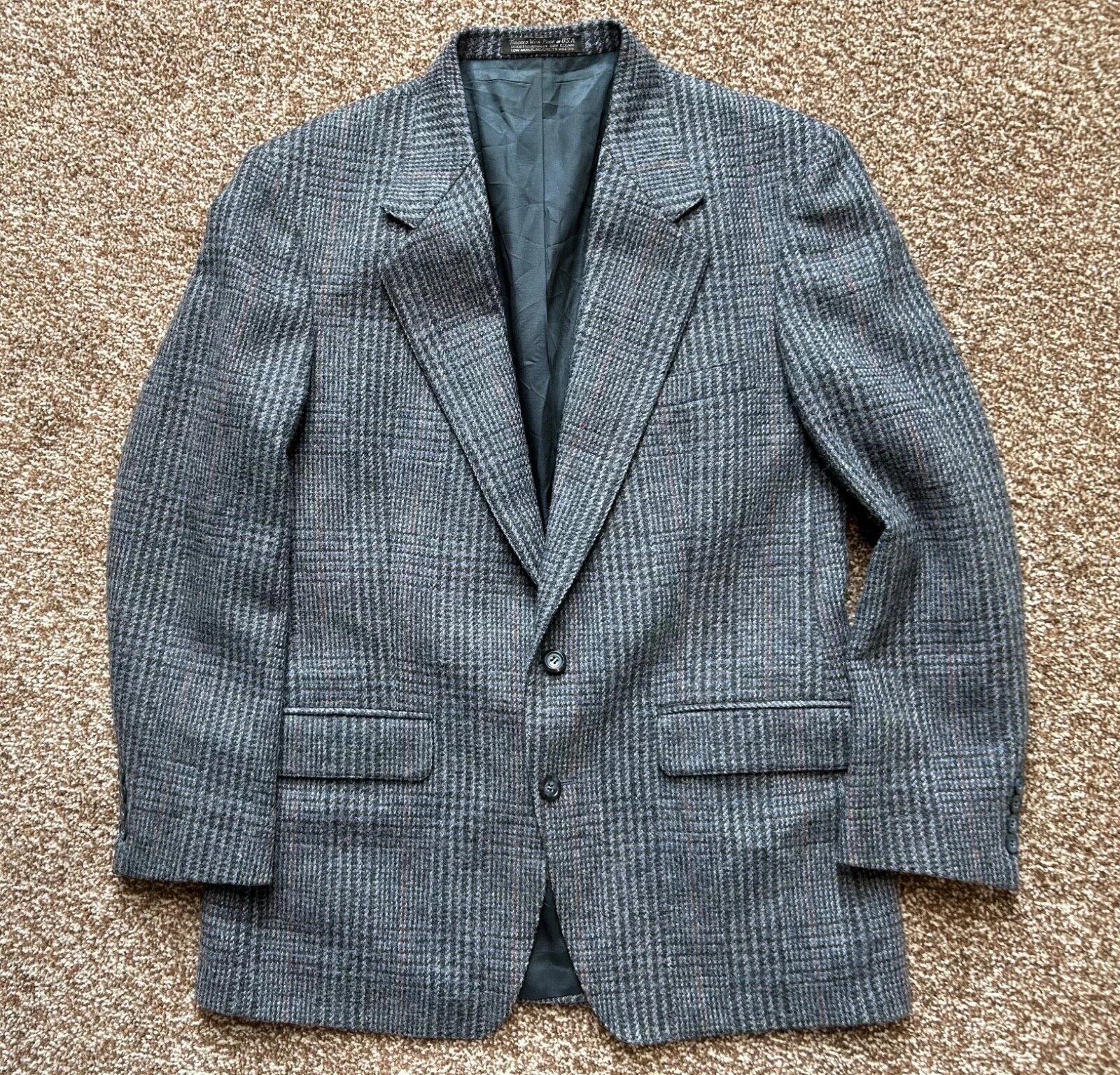 NORDSTRUM Vintage Blue Wool Mens Blazer Jacket UK Chest 40