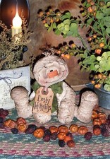 Primitive Dusty Mummy Halloween Ornie Doll Paper Pattern 126